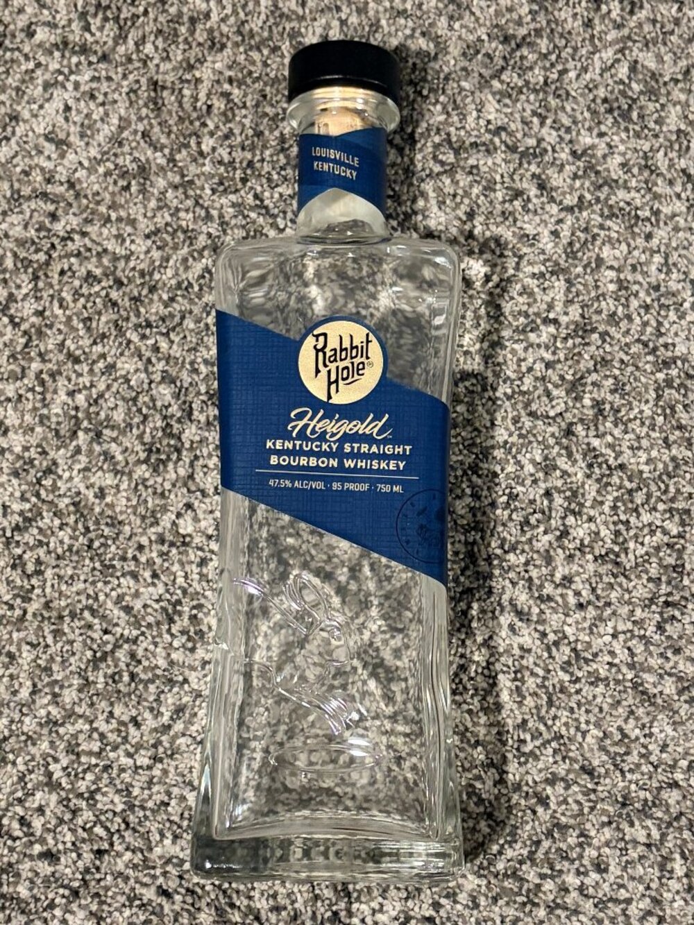 Rabbit Hole "Heigold" Kentucky Straight Bourbon Whiskey 750ml empty bottle